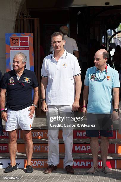 King Felipe VI of Spain arrives at the Royal Nautic Club during 35th Copa Del Rey Mafre Sailing Cup on August 5, 2016 in Palma de Mallorca, Spain.