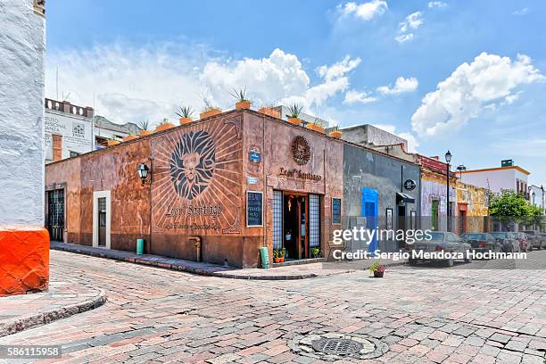querétaro, mexico - el león de santiago wine bar & delicatessen - queretaro state stock pictures, royalty-free photos & images