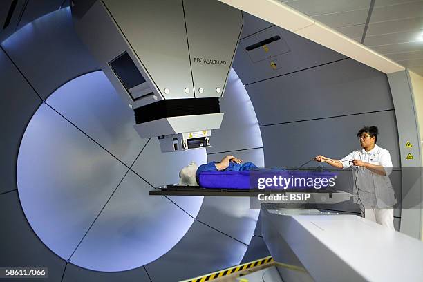 Reportage at the Rinecker Proton Therapy Center in Munich, Germany. The center has the latest equipment for proton therapy treatment. Proton therapy...