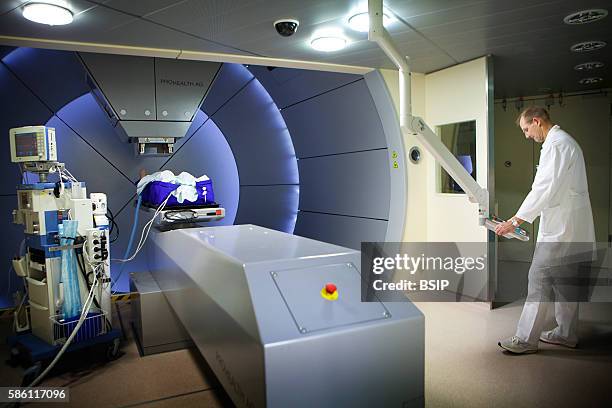 Reportage at the Rinecker Proton Therapy Center in Munich, Germany. The center has the latest equipment for proton therapy treatment. Proton therapy...