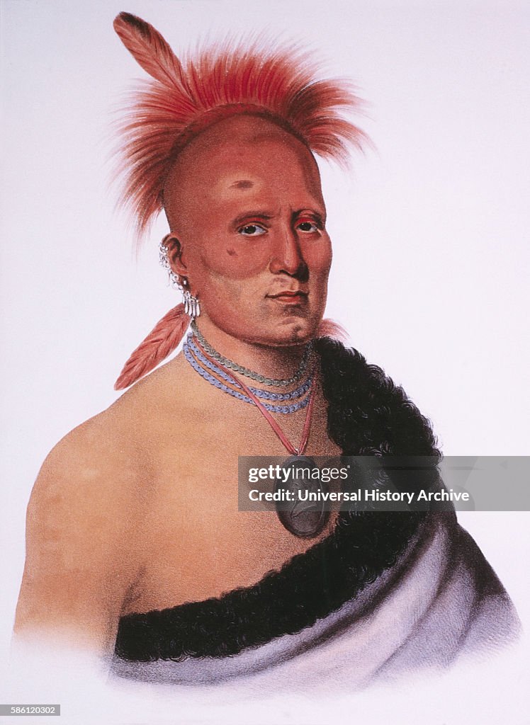 Shar-I-Tar-Ish, Pawnee Chief, Lithograph by McKenney and Hall after Painting by Charles Bird King, circa 1821