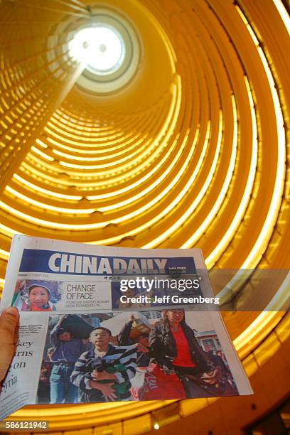 Grand Hyatt Shanghai hotel atrium.