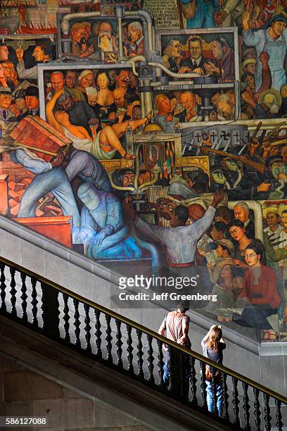 Mexico, Mexico City, Distrito Federal, historic center, Zocalo, Plaza de la Constitucion, National Palace mural.