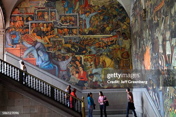 Mexico, Mexico City, Distrito Federal, historic center, Zocalo, Plaza de la Constitucion, National Palace mural.