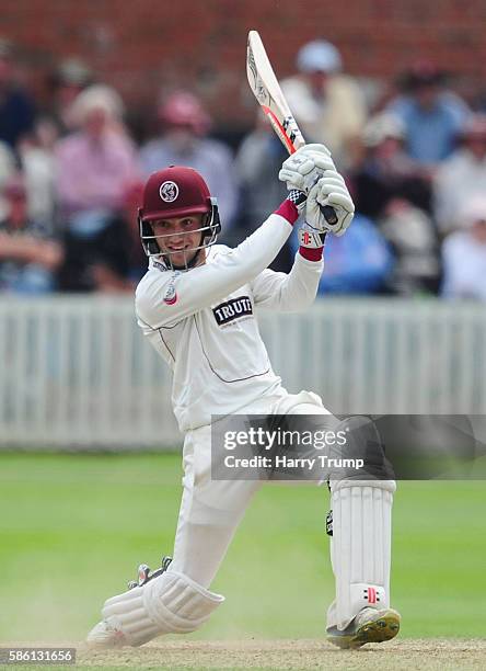 Ryan Davies of Somerset bats during Day Two of the Specsavers County Championship Division One match between Somerset and Durham at The Cooper...