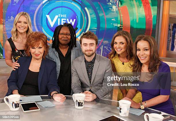 Daniel Radcliffe and Leslie Odom Jr. Are the guests on "The View" airing Wednesday, August 10, 2016 on the Walt Disney Television via Getty Images...