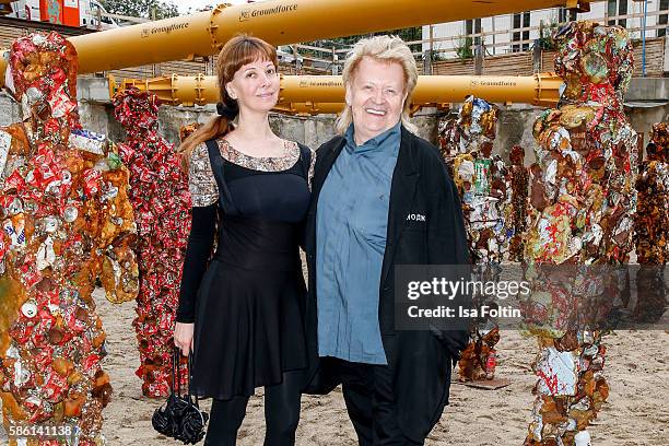 Schult and his wife Anna Zlotovskaya during the 'Trash People goes Berlin' Exhibition. Artist HA Schult presents 'Trash People goes Berlin' at the...