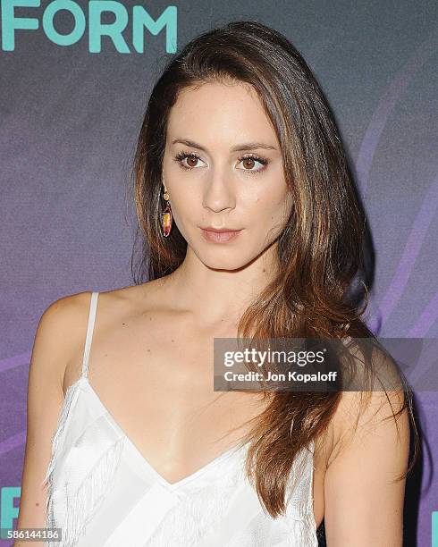 Actress Troian Bellisario arrives at Disney ABC Television Group Hosts TCA Summer Press Tour at the Beverly Hilton Hotel on August 4, 2016 in Beverly...