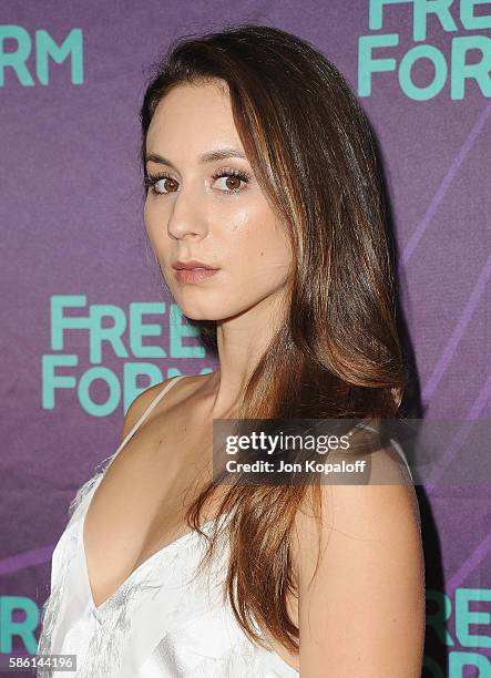 Actress Troian Bellisario arrives at Disney ABC Television Group Hosts TCA Summer Press Tour at the Beverly Hilton Hotel on August 4, 2016 in Beverly...