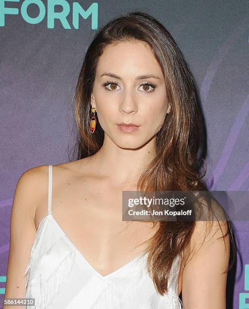 Actress Troian Bellisario arrives at Disney ABC Television Group Hosts TCA Summer Press Tour at the Beverly Hilton Hotel on August 4, 2016 in Beverly...