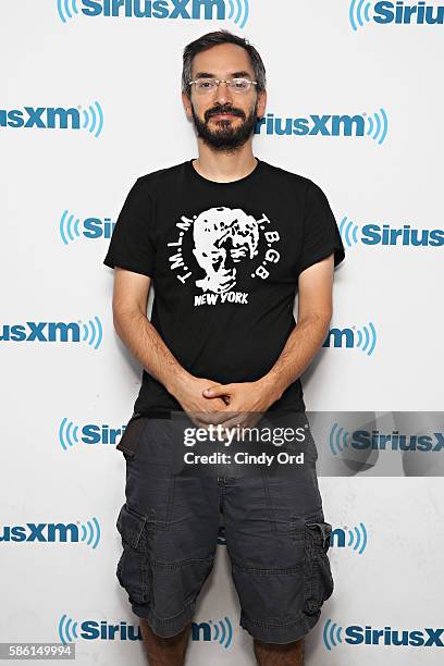 Comedian Myq Kaplan visits the SiriusXM Studios on August 5, 2016 in New York City.