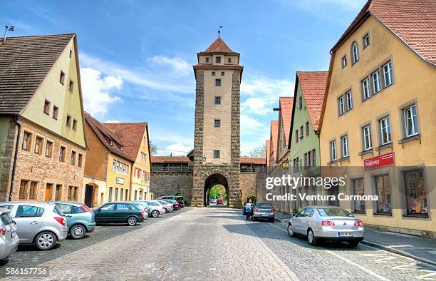 gallows gate, rothenburg ob der tauber (germany) - rothenburg stock pictures, royalty-free photos & images