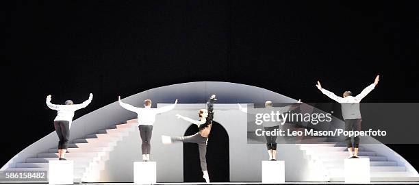 The Housekeeper Anna Tikhomirova and members of the Bolshoi in the Bolshoi Ballet's production of "The Taming of the Shrew" choreographed by...