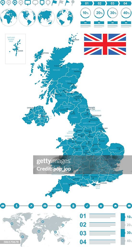 United Kingdom Map Infographic