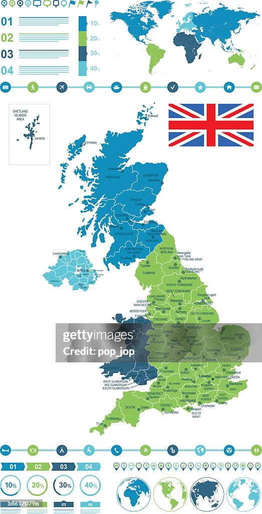 United Kingdom Map Infographic