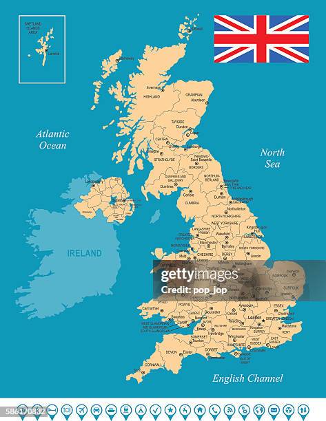 united kingdom map infographic - birmingham michigan stock illustrations