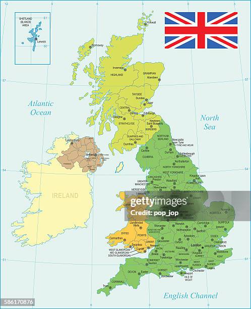 united kingdom map - illustration - birmingham michigan stock illustrations