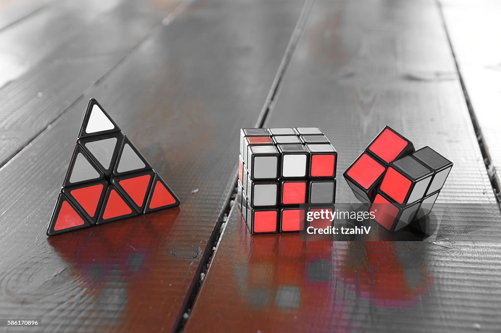 Set of Three Rubiks Cube