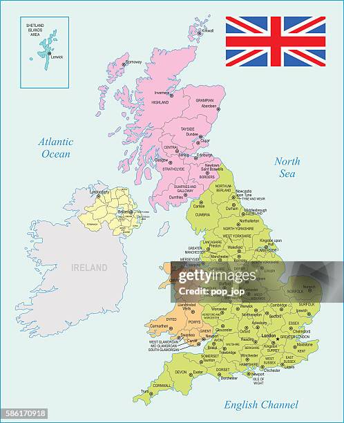 united kingdom map - illustration - birmingham michigan stock illustrations