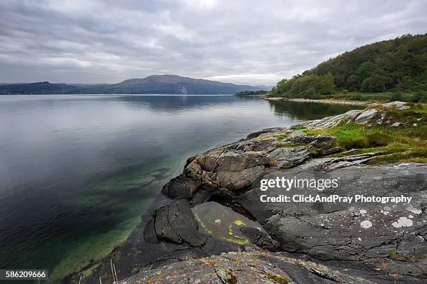 lachlan bay on loch fyne - argyle stock pictures, royalty-free photos & images