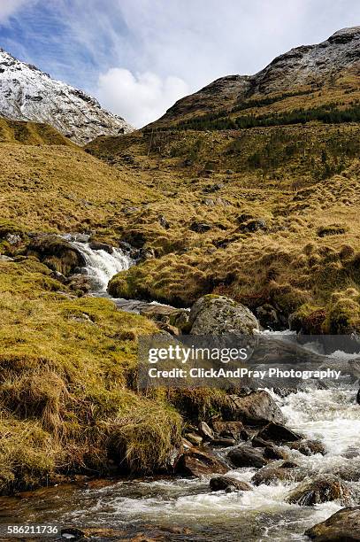 kinglas water - argyle stock pictures, royalty-free photos & images