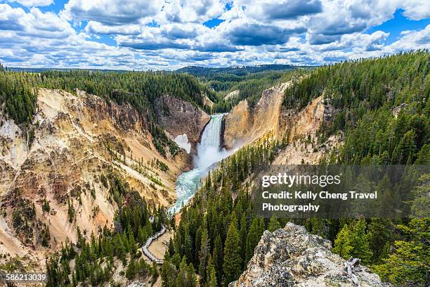 yellowstone grand canyon - yellowstone photos et images de collection