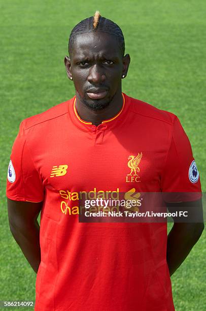 Mamadou Sakho of Liverpool poses for a portrait at Melwood Training Ground on August 5, 2016 in Liverpool, England.