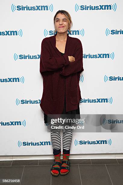 Jenny Lee Lindberg of Warpaint visits the SiriusXM Studios on August 5, 2016 in New York City.