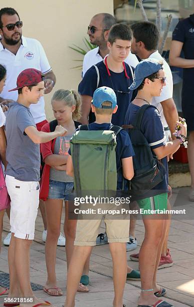 Pablo Nicolas Urdangarin, Irene Urdangarin, Miguel Urdangarin, Juan Valentin urdangarin and Felipe Juan Froilan Marichalar are seen on on August 4,...