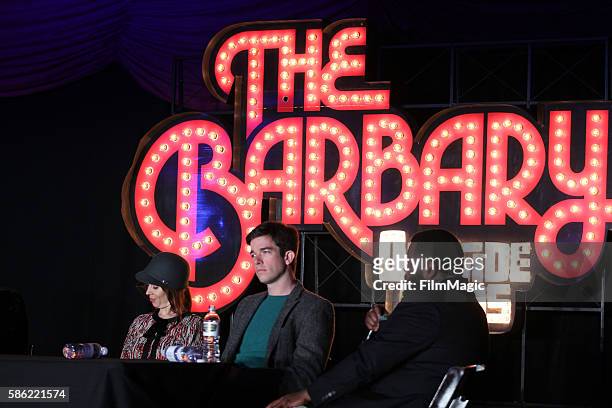 Comedians Natasha Leggero, John Mulaney, and Kaseem Bentley perform on The Barbary Stage during the 2016 Outside Lands Music And Arts Festival at...