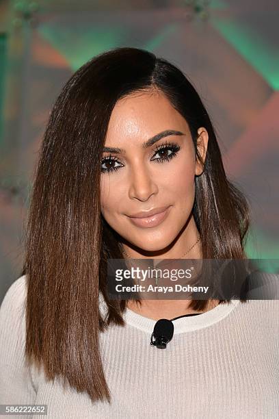Kim Kardashian West attends the #BlogHer16 Experts Among Us Conference in Los Angeles at L.A. LIVE on August 5, 2016 in Los Angeles, California.
