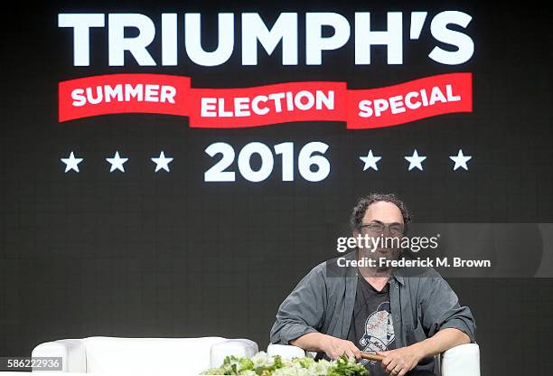 Creator/executive producer and voice of 'Triumph the Insult Comic Dog', Robert Smigel speaks onstage at the 'Triumph's Summer Election Special 2016'...