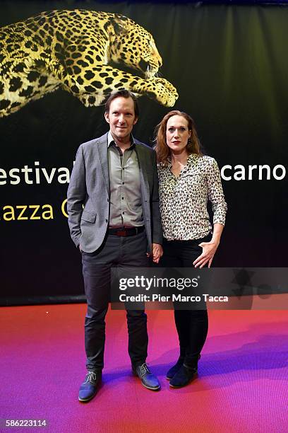 Director Rainer Frimmel and Tizza Covi attend on the red carpet during the 69th Locarno Film Festival on August 5, 2016 in Locarno, Switzerland.