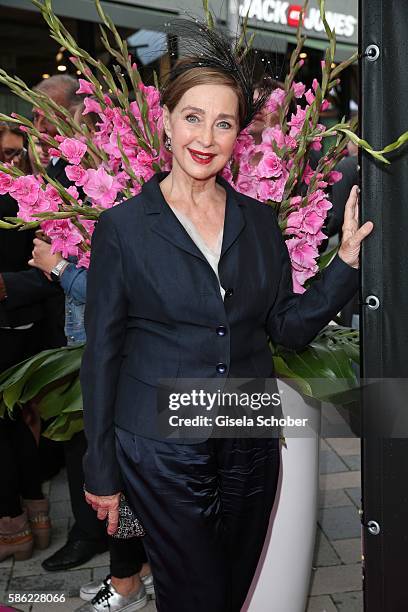 Christine Kaufmann during the late night shopping at Designer Outlet Soltau on August 5, 2016 in Soltau, Germany.