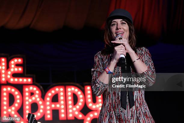 Comedian Natasha Leggero performs on The Barbary Stage during the 2016 Outside Lands Music And Arts Festival at Golden Gate Park on August 5, 2016 in...