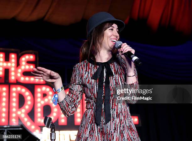 Comedian Natasha Leggero performs on The Barbary Stage during the 2016 Outside Lands Music And Arts Festival at Golden Gate Park on August 5, 2016 in...