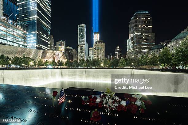 9/11 tribute in light - new york - 911 memorial stock pictures, royalty-free photos & images