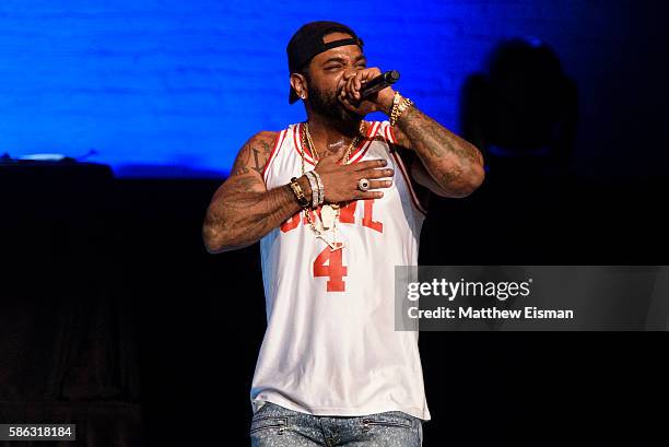 Rapper Jim Jones performs live on stage at the Apollo Theater on August 5, 2016 in New York City.