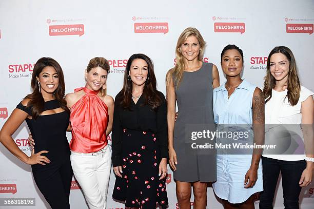 Personality Megan Telles, actress Lori Loughlin, Staples Senior Vice President Liz Haesler, professional beach volleyball player Gabrielle Reece,...