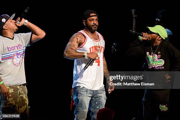 Rapper Jim Jones performs live on stage at the Apollo Theater on August 5, 2016 in New York City.