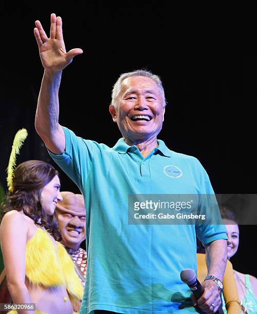 Actor George Takei speaks during the 15th annual official Star Trek convention at the Rio Hotel & Casino on August 5, 2016 in Las Vegas, Nevada.
