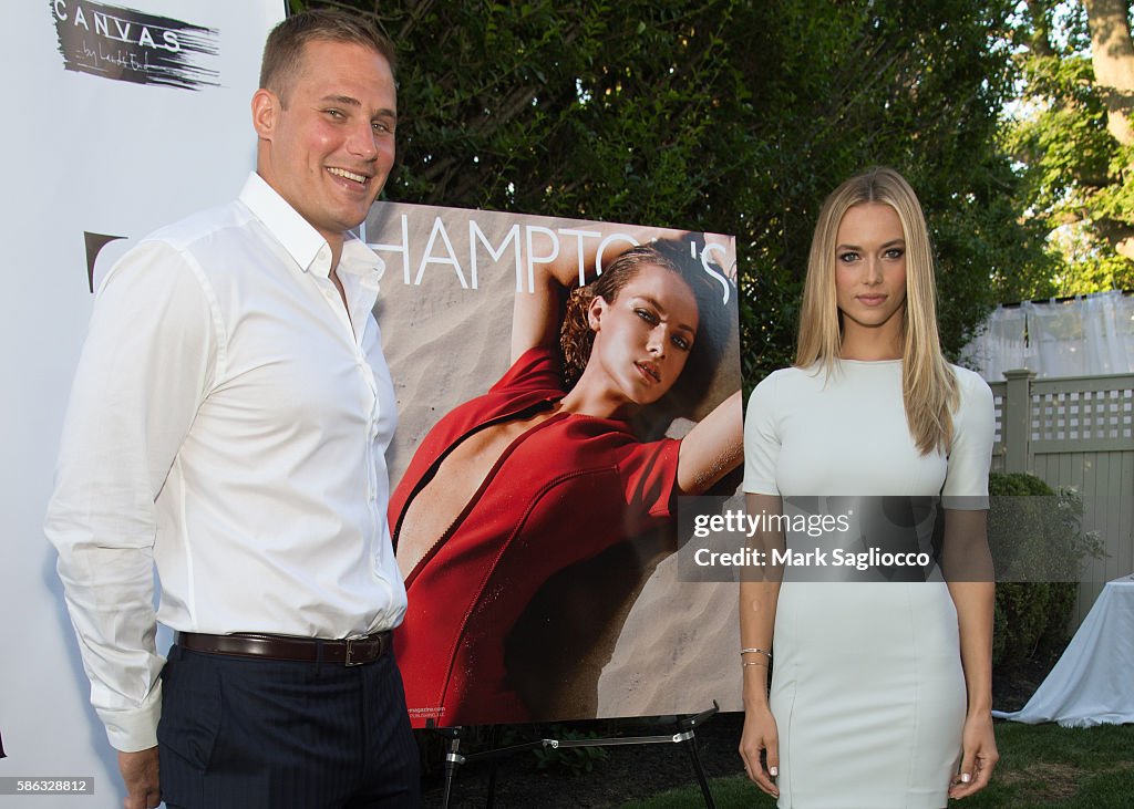 Conn Davis, Jr. and Hannah Ferguson attend the Hamptons Magazine