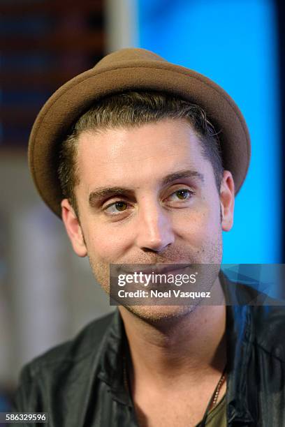 Nick Fradiani visits "Extra" at Universal Studios Hollywood on August 5, 2016 in Universal City, California.