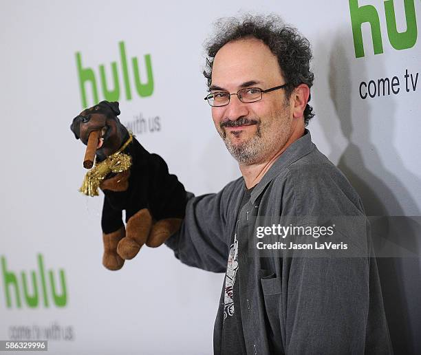 Robert Smigel and Triumph, the Insult Comic Dog attend the Hulu TCA Summer 2016 at The Beverly Hilton Hotel on August 5, 2016 in Beverly Hills,...