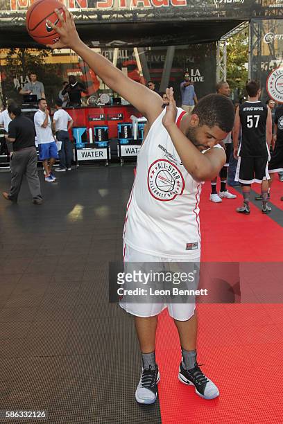 Actor O'Shea Jackson Jr. Attends 8th Annual Nike Basketball 3ON3 Tournament at Microsoft Square on August 5, 2016 in Los Angeles, California.