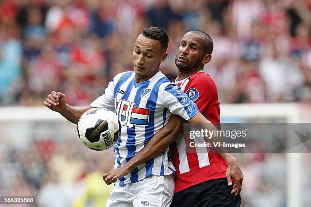 Simon Poulsen of PSV during the pre-season friendly match between PSV Eindhoven and FC Eindhoven on July 26, 2016 at the Philips stadium in...