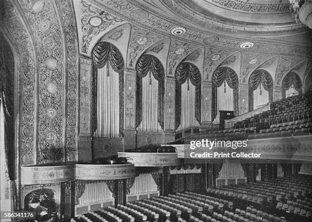 Auditorium of the Earle Theatre, Washington DC, 1925. Opened in 1924, the Earle Theatre was built as a cinema and vaudeville theatre. It was designed...
