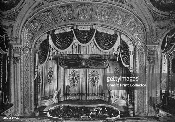 Proscenium arch, the Tivoli Theatre, Chicago, Illinois, 1925. Chicago's Tivoli Theatre was a cinema opened in 1921. It closed in 1963 and was...