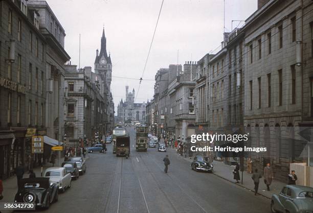 Union Street, Aberdeen, Scotland, c1960s. Union Street is a major street and shopping thoroughfare in Aberdeen, named after the Acts of Union 1800....