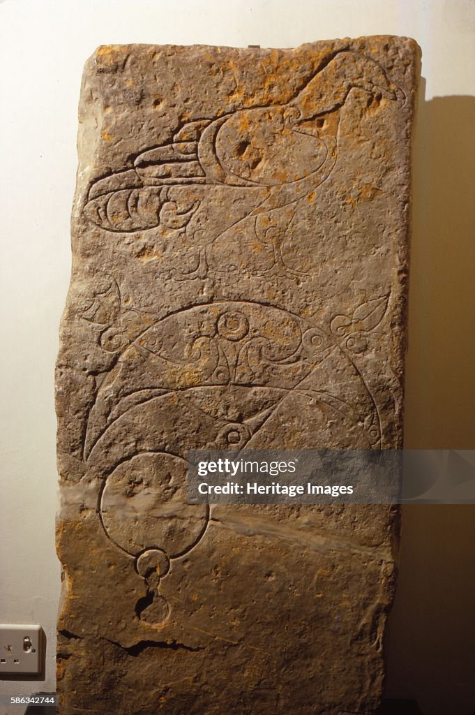 Pictish Symbol Stone With Incised Designs